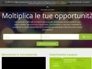 Screenshot sito: CercAziende.it