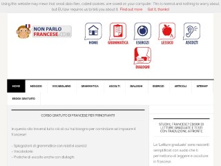 Screenshot sito: NonParloFrancese.com