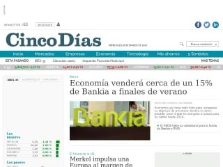 Screenshot sito: CincoDias