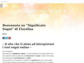 Screenshot sito: Significato Sogni di Fiorelisa