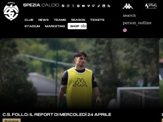 Screenshot sito: Spezia