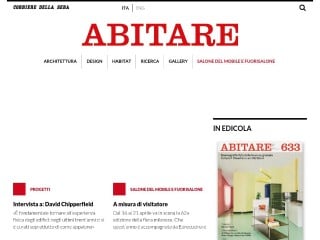 Screenshot sito: Abitare