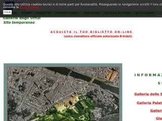 Screenshot sito: Galleria degli Uffizi