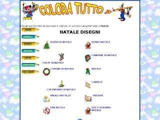Screenshot sito: Disegni di Natale da colorare