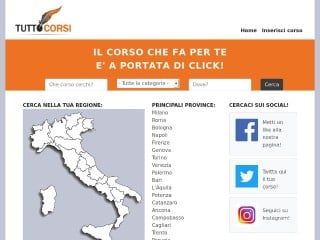 Screenshot sito: Tutto Corsi