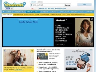 Screenshot sito: Studenti.it Maturita
