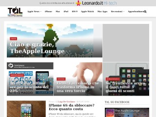 Screenshot sito: The Apple Lounge