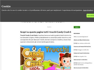 Screenshot sito: Trucchi Candy Crush Soda