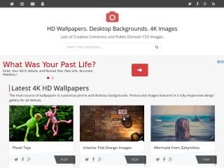 Screenshot sito: HD Wallpapers