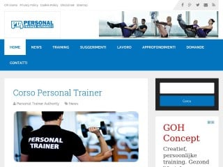 Screenshot sito: Personal Trainer Authority
