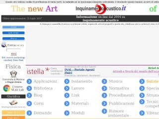 Screenshot sito: Inquinamentoacustico.it