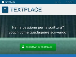 Screenshot sito: Textplace