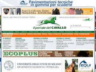 Screenshot sito: Il Portale del Cavallo