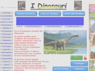 Screenshot sito: Gli Animali della preistoria
