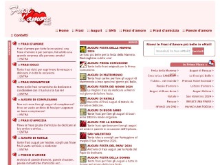 Screenshot sito: Frasidamore.net