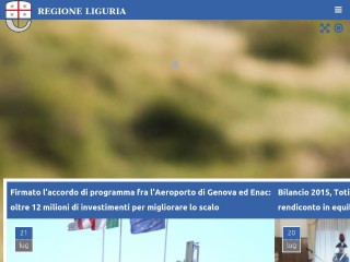 Screenshot sito: Regione Liguria