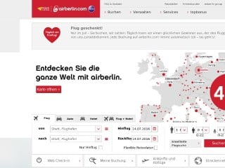 Screenshot sito: Air Berlin