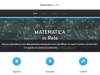 Screenshot sito: Matematica in Rete