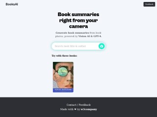 Screenshot sito: BooksAI