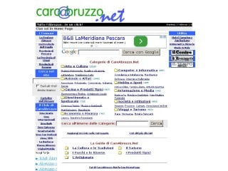 Screenshot sito: Caro Abruzzo.net