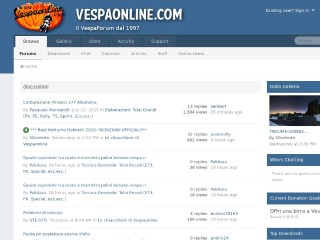 Screenshot sito: Vespaonline.com