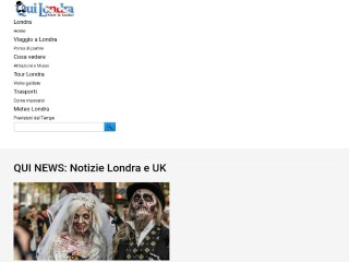 Screenshot sito: Qui Londra