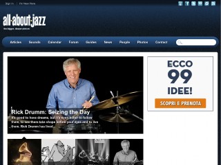 Screenshot sito: All about Jazz