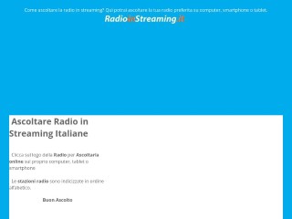 Screenshot sito: Radioinstreaming.it
