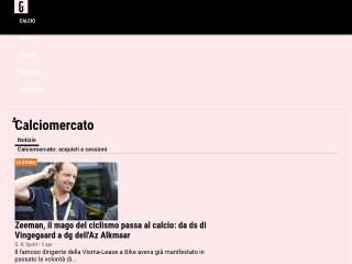 Screenshot sito: Gazzetta.it Calciomercato