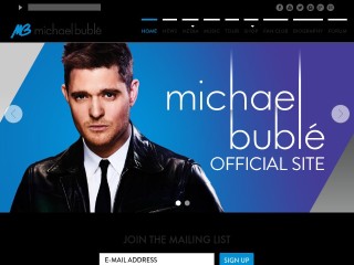 Screenshot sito: Michael Bublè