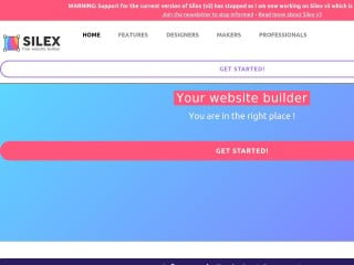 Screenshot sito: Silex