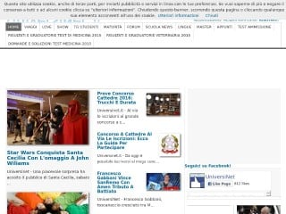 Screenshot sito: Universinet.it