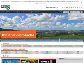 Screenshot sito: Turismo Marche