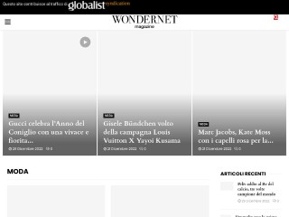 Screenshot sito: Wondernet Magazine