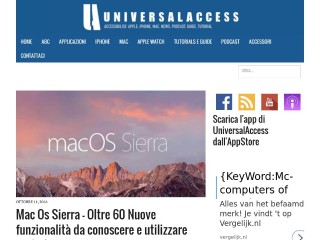 Screenshot sito: UniversalAccess.it