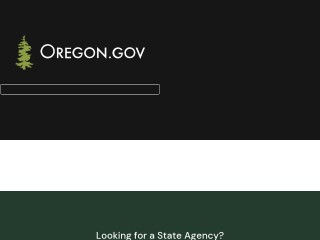 Screenshot sito: Oregon.gov