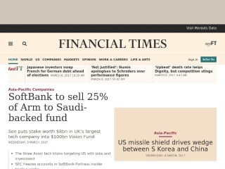 Screenshot sito: Financial Times