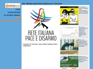 Screenshot sito: Disarmo.org