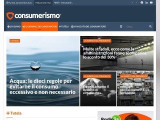 Screenshot sito: Consumerismo