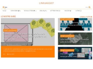 Screenshot sito: Linkuaggio