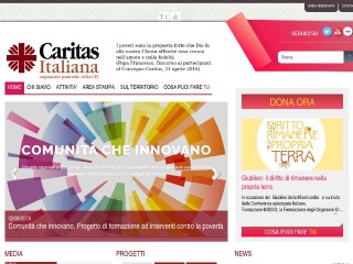 Screenshot sito: Caritas Ambrosiana
