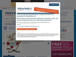 Screenshot sito: Fisco e Tasse