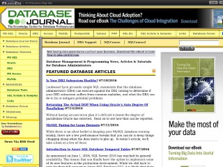 Screenshot sito: Database Journal