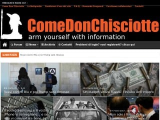 Screenshot sito: Come Don Chisciotte