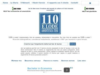 Screenshot sito: 110 e Lode