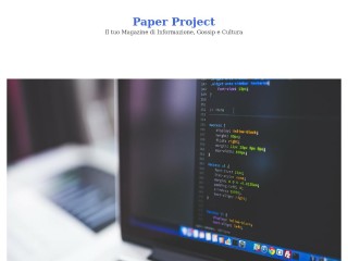 Screenshot sito: PaperProject
