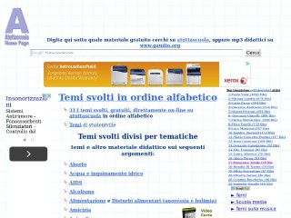 Screenshot sito: Atuttascuola.it Temi svolti