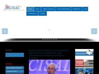 Screenshot sito: CISAL