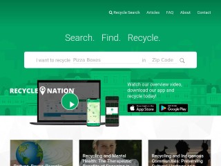 Screenshot sito: Recyclenation
