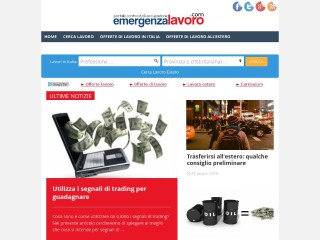 Screenshot sito: EmergenzaLavoro.com